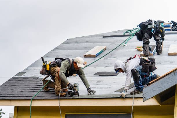 Professional Gutter Installation technician working in Covington, OH
